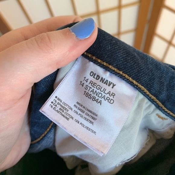 Slightly Distressed Dark Wash Boyfriend Jeans - Picture 3 of 6